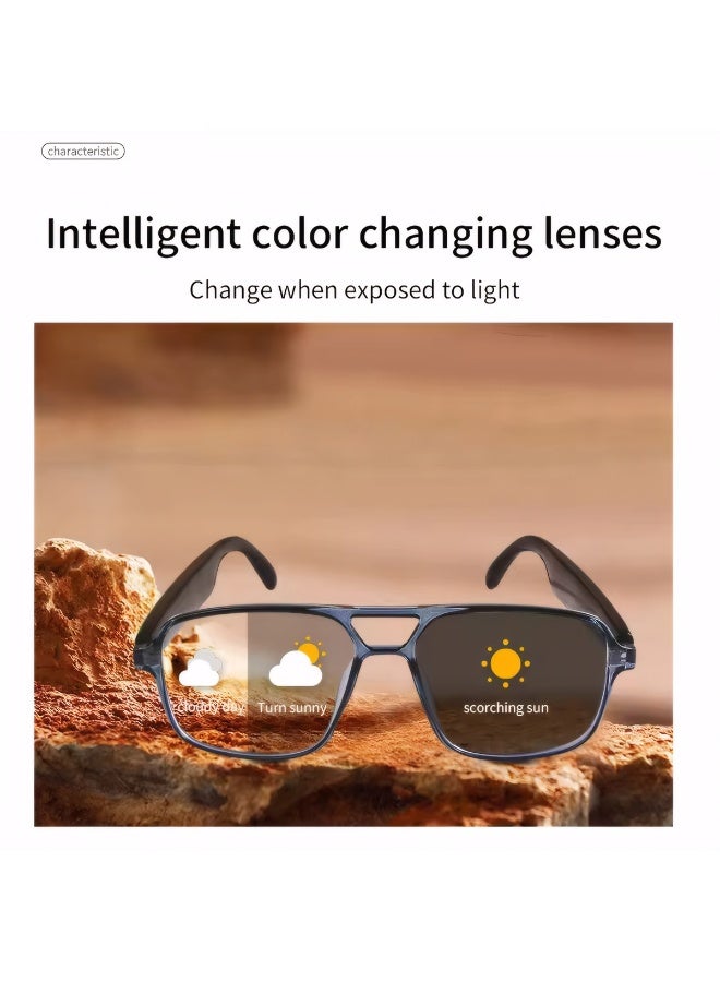 نظارات سمعية ذكية نظارات بلوتوث لاسلكية لمكافحة الضوء الأزرق مساعد صوتي استماع إلى الموسيقى نظارات ملاحة - Image 4