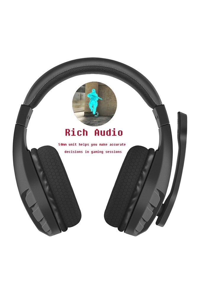 NUBWO U3 Gaming Headset with Microphone, Safe Volume Limited, Kids Headphones for Switch, Super Lightweight, Rich Sound, 3.5mm Jack for NS, PS4, PS5, Xbox, Tablet, iPad Computer, Black - Image 4