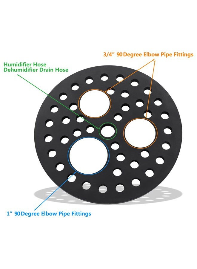 Baudelun 6-1/2 inch Drain Cover with Integrated Ports, Floor Drain with Removable Round Disc, 6.5" Garage Drain Cover Replacement Solution, Floor Strainer, 1PCS - Image 3