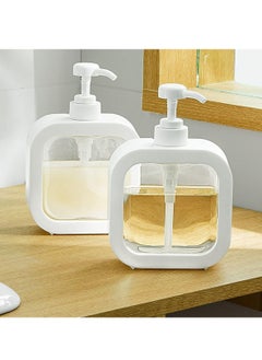 Oasisgalore Pump Lotion Bottles, 2-Pack Plastic Dispensers for Body Wash, Shampoo, and Hand Sanitizer (10.15oz and 17oz).  - Image 1