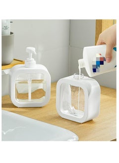 Oasisgalore Pump Lotion Bottles, 2-Pack Plastic Dispensers for Body Wash, Shampoo, and Hand Sanitizer (10.15oz and 17oz).  - Image 2