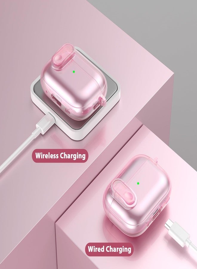 VISOOM (with Lock) Clear Case Compatible for Cute Apple Airpods Pro 1/2 Cases Women, VISOOM TPU Transparency Air pods Pro 1st 2nd Generation Earbuds Case Bling Keychain for Airpod iPod Pro2/1 - Image 3