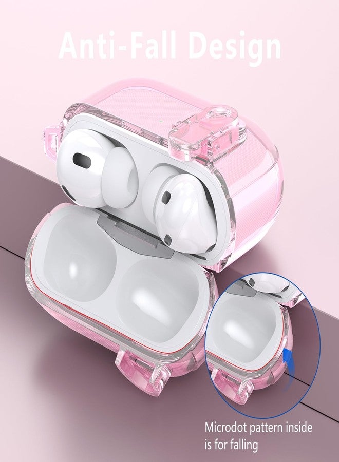 VISOOM (with Lock) Clear Case Compatible for Cute Apple Airpods Pro 1/2 Cases Women, VISOOM TPU Transparency Air pods Pro 1st 2nd Generation Earbuds Case Bling Keychain for Airpod iPod Pro2/1 - Image 5