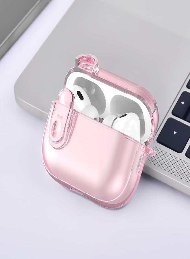 VISOOM (with Lock) Clear Case Compatible for Cute Apple Airpods Pro 1/2 Cases Women, VISOOM TPU Transparency Air pods Pro 1st 2nd Generation Earbuds Case Bling Keychain for Airpod iPod Pro2/1 - Image 4
