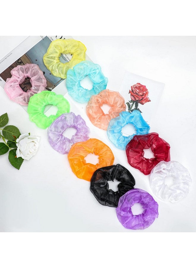 YL Mainland 12Pcs Led Scrunchies Led Glow Hair Bands With Premium Gift Bag Light Up Hair Scrunchy For Women Colorful Meteor Yarn Hair Tie 3 Light Modes Glow In The Dark Hair Accessories For Neon Glow Party - Image 3