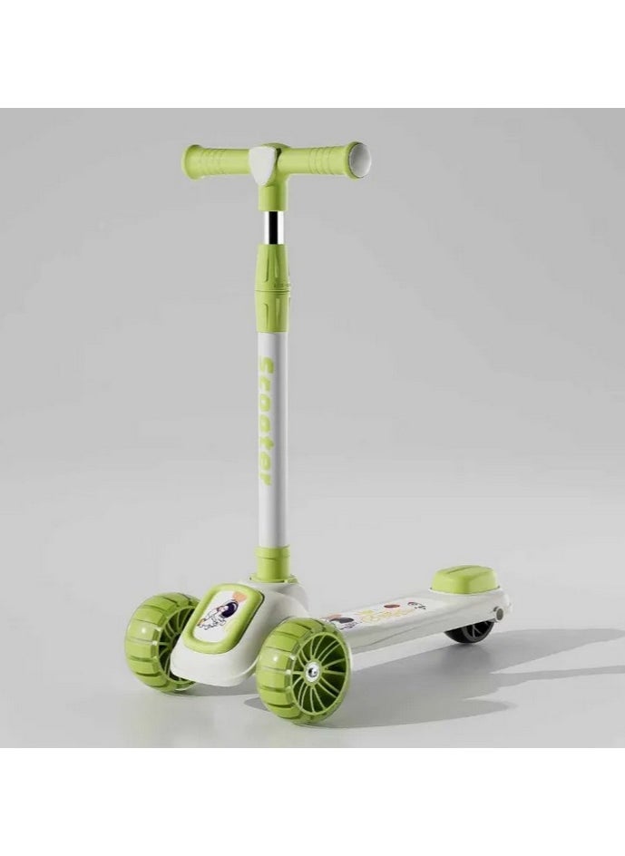 Generic - A stylish three-wheeled kids' scooter, featuring a modern design that provides stability and safety while riding. Suitable for young children to move freely and play, it features a comfortable handlebar and a non-slip surface for added safety. It's an ideal choice for enhancing balance and developing motor skills. - Image 1