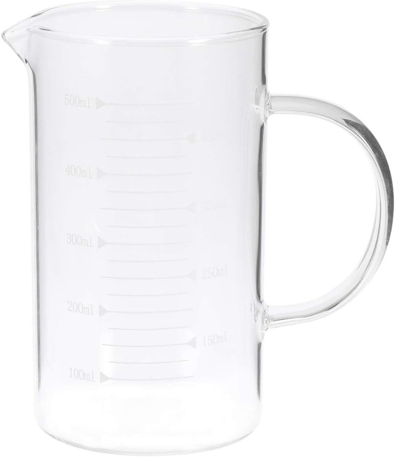 comfrt 500ml glass measuring cup Large Glass Pitcher with Lid Scale Heat Resistant Hot Cold Water Carafe Water Jug for Juice Beverage Jar Ice Tea large capacity teapot Kettle portable measuring cup - Image 1