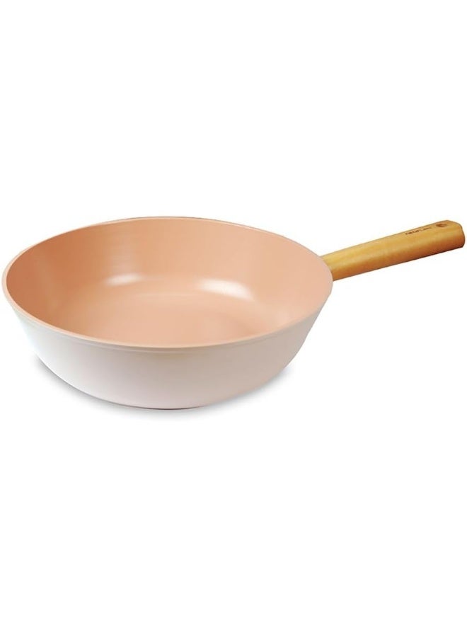 Neoflam Fika Blossom Wok Pan 28 Cm Sandy Pink - Image 2
