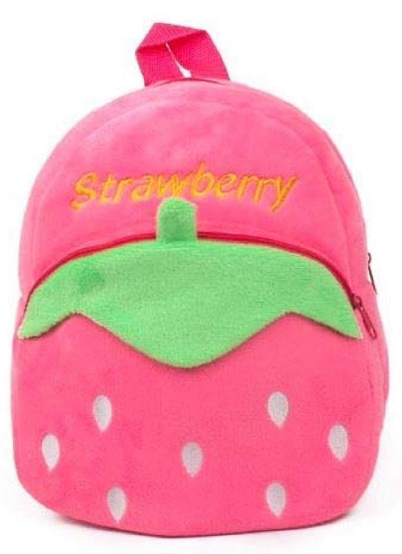 blue tree Kids School Bag Soft Plush Backpack Cartoon Bags Mini Travel Bag for for Girls Boys Toddler Baby Cute Dog & Strawberry - Image 3