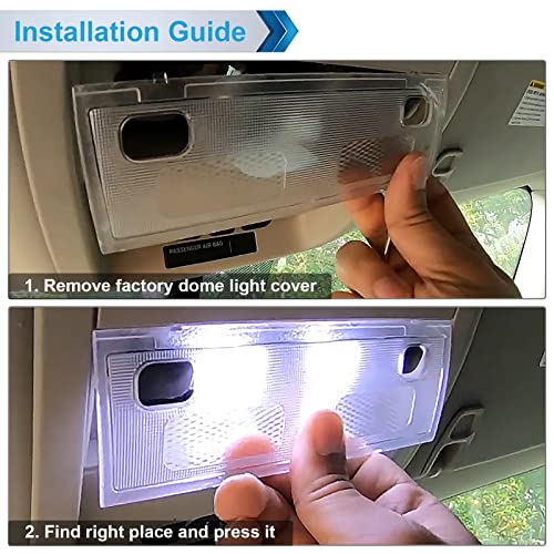 MbuyDIY Interior Map Dome Light Cover Clear Lens Overhead Console reading lamp Compatible with 2007-2013 Chevy Silverado GMC Sierra Yukon Tahoe Escalade Suburban Avalanche - Image 5