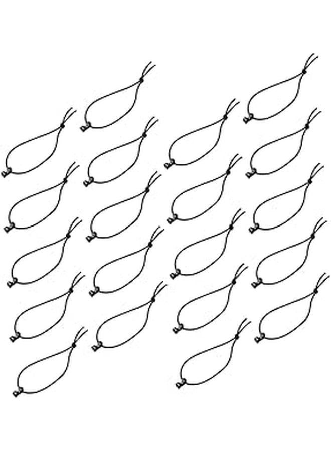 30 Pcs Black Elastic Hook Clips For Backpack Webbing Outdoor Gear Organization - Image 1