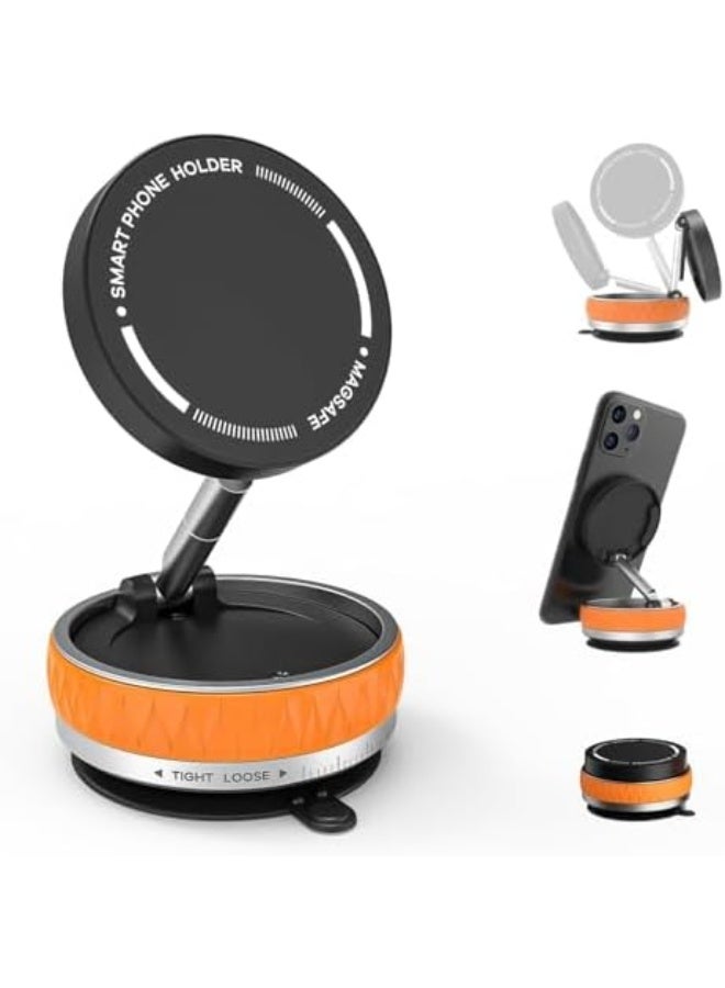أكويلوكس حامل هاتف مغناطيسي مع أكواب شفط فراغ، قاعدة تدور 360 درجة، حامل هاتف للسيارة بدون استخدام اليدين، قابل للتعديل، مناسب للسيارة/الجم/المرايا/الأسطح الناعمة - Image 1