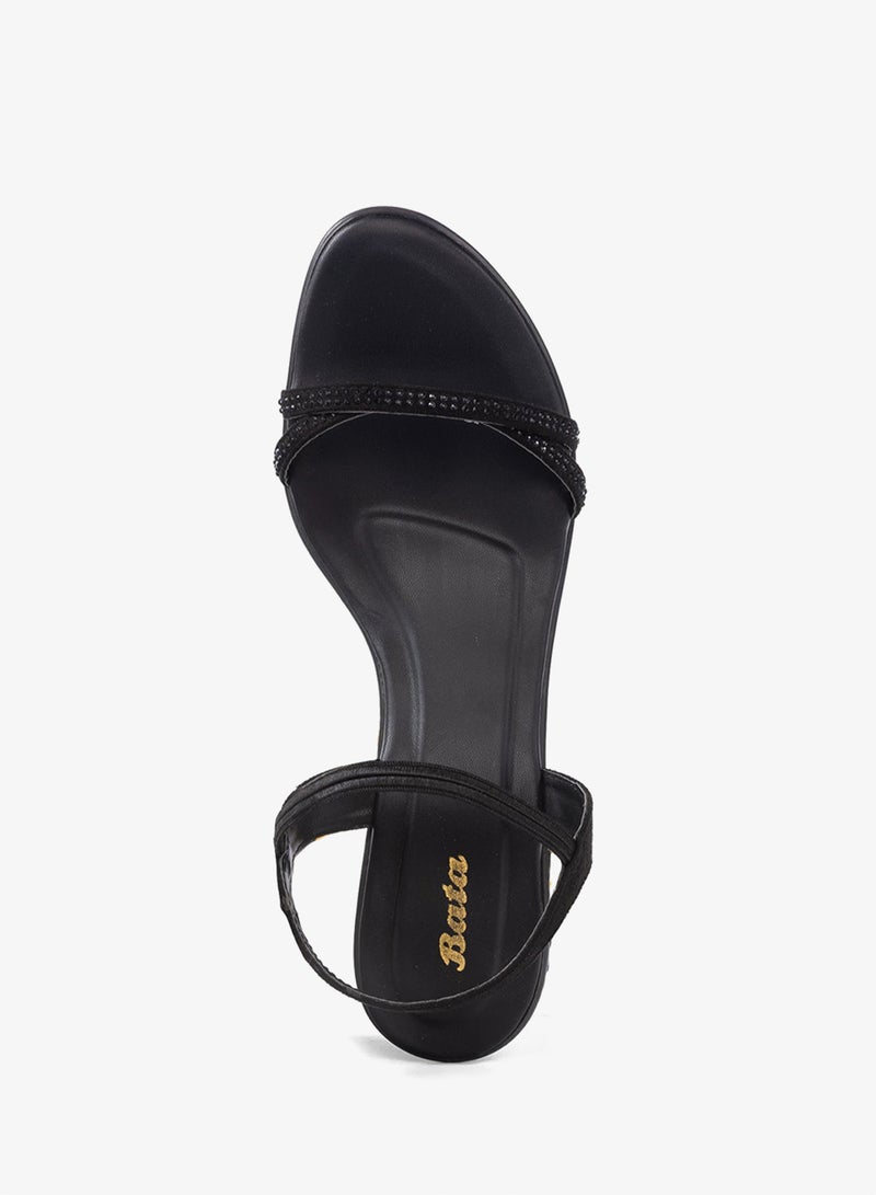 Bata Embellished Ankle Strap Kitten Heel Sandals - Image 4