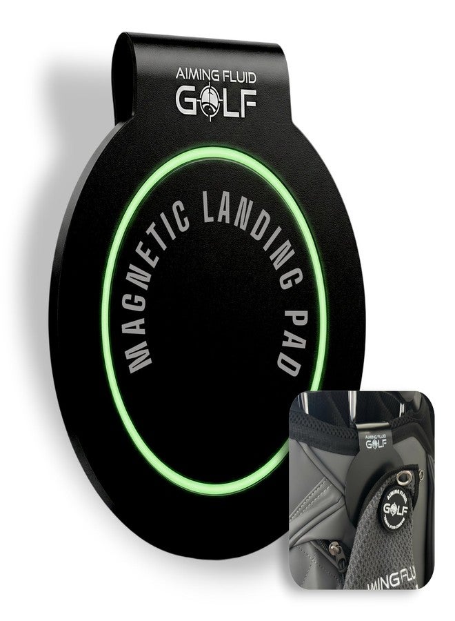 Aiming Fluid Golf Magnetic Golf Bag Landing Pad I Metal Hub for Magnetic Golf Gear & Golf Accessories Easy Grab-N-Go I FREE Utility Pouch I Perfect Golf Gift for Men and Women - Image 1