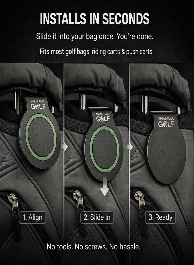 Aiming Fluid Golf Magnetic Golf Bag Landing Pad I Metal Hub for Magnetic Golf Gear & Golf Accessories Easy Grab-N-Go I FREE Utility Pouch I Perfect Golf Gift for Men and Women - Image 3