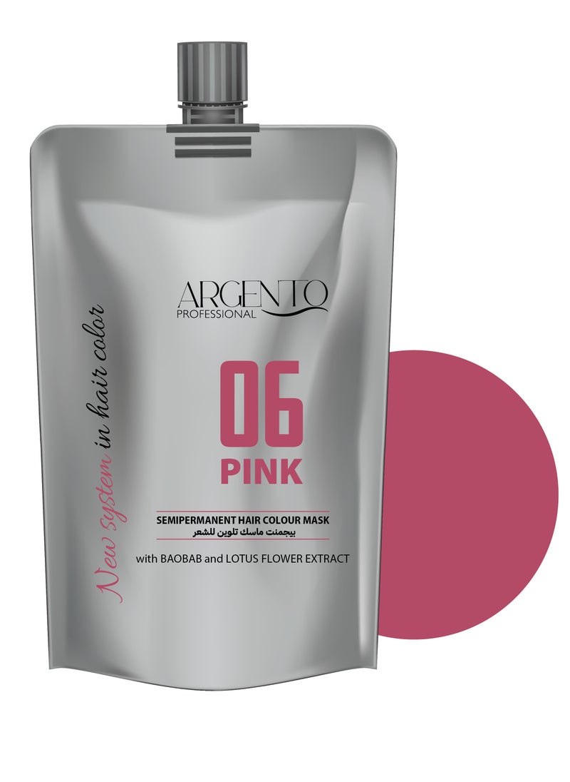 ARGENTO Argento PRO 06 Pink Semipermanent Hair Color Mask 200ml 