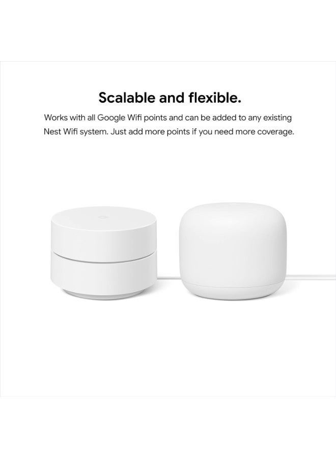 Google Wifi AC1200 Mesh WiFi System Wifi Router 4500 Sq Ft Coverage. 3 pack, GA02434-US, GOWIFI3, 3-Pack white - Image 4