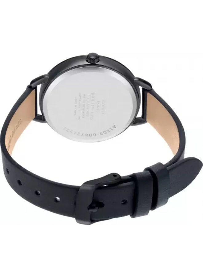 Leather Analog Watch LTP-E415GRL-1CDF
