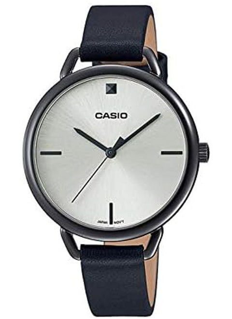 Leather Analog Watch LTP-E415GRL-1CDF