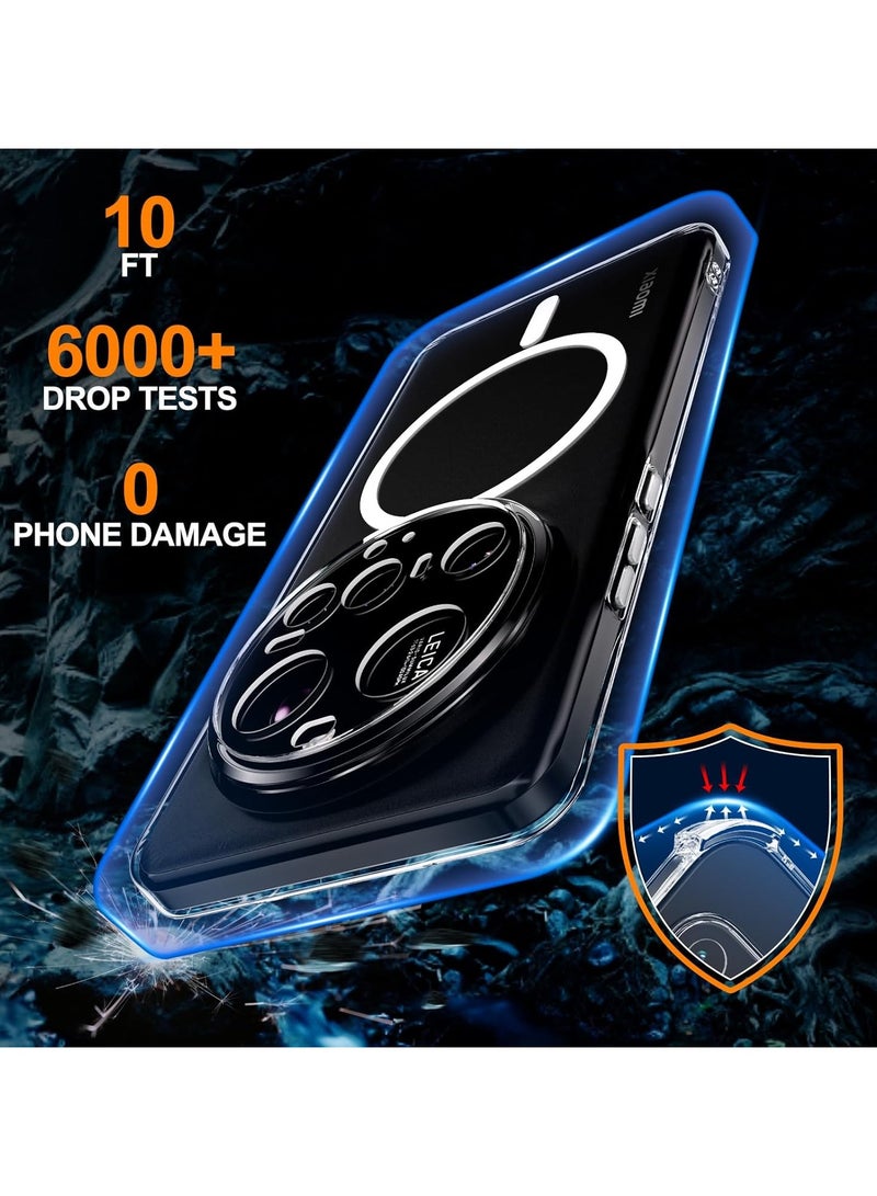عام "غطاء شفاف لهاتف Xiaomi 15 Ultra 5G - متوافق مع الشحن اللاسلكي المغناطيسي، من مادة TPU المرنة المقاومة للخدوش، مع حامي شاشة مضاد للخدوش (قطعتين)" - Image 4