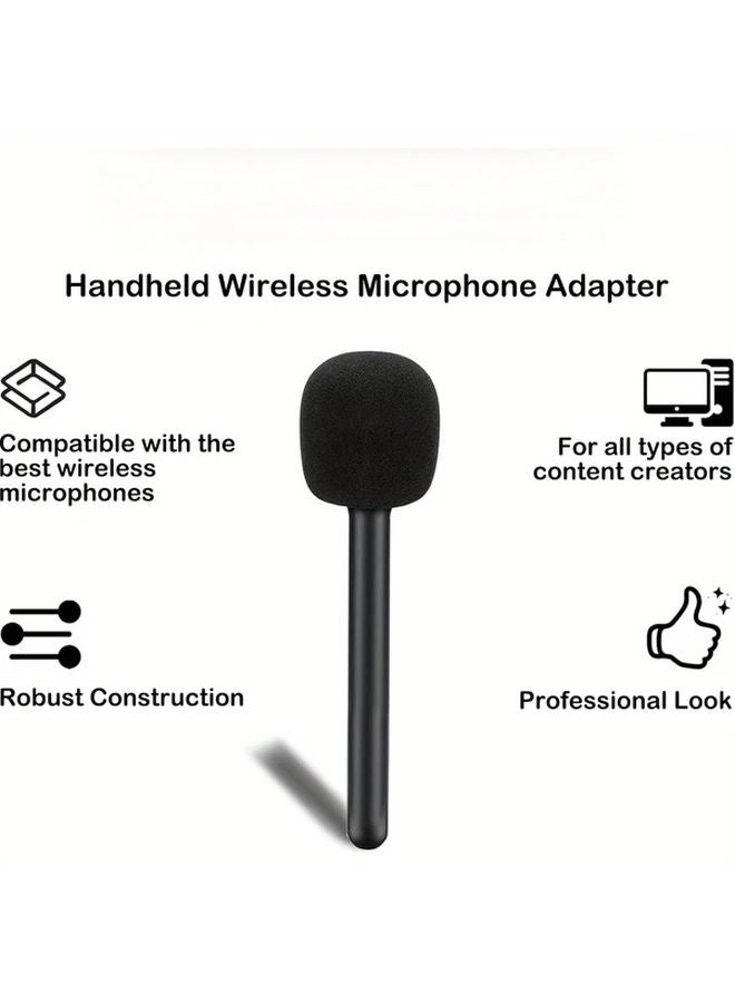 Black Wireless Microphone Stand Compatible with DJI Mic 2 Hollylandia Handheld Mic Noise Cancelling for Weddings Street Interviews - Image 4