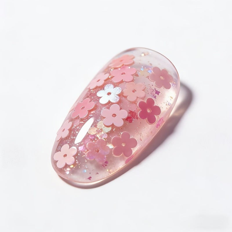 Pink 7mm Holographic Iridescent Flower Confetti Sequins 1800pcs for Wedding Birthday Party Decor Crafts - Image 4
