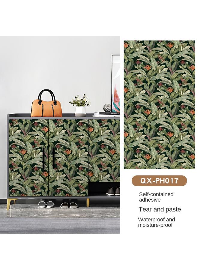 Bluejw Literary Small Fresh Retro Wallpaper Self-adhesive Ins Wind Renovation Cabinet Stickers Waterproof Moisture-proof Self-adhesive Wallpaper - Image 1