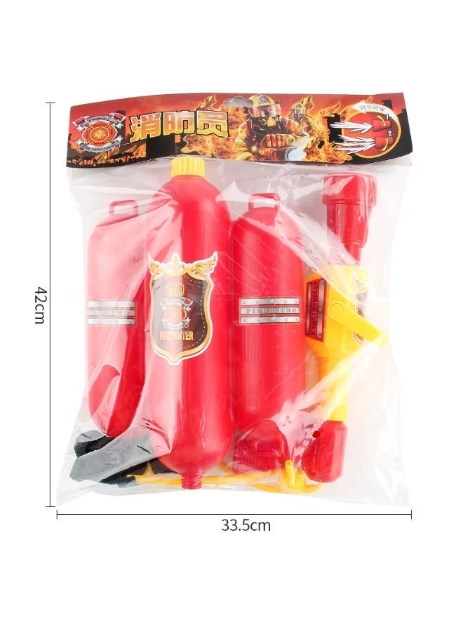 DAT Firefighter Backpack Water Toy Set for Kids, Plastic Summer Water Spray Gun with Adjustable Shoulder Straps for Outdoor Beach Pool Play - Image 3
