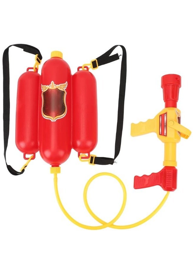 DAT Firefighter Backpack Water Toy Set for Kids, Plastic Summer Water Spray Gun with Adjustable Shoulder Straps for Outdoor Beach Pool Play - Image 1
