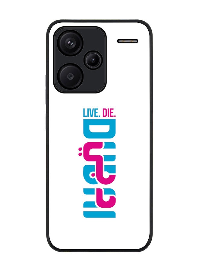 Stylizedd Rugged Black Edge Case for Xiaomi Redmi Note 13 Pro Plus, Slim fit Flexible Anti Drop Thin Cover-  Live Die DUBAI - Image 1