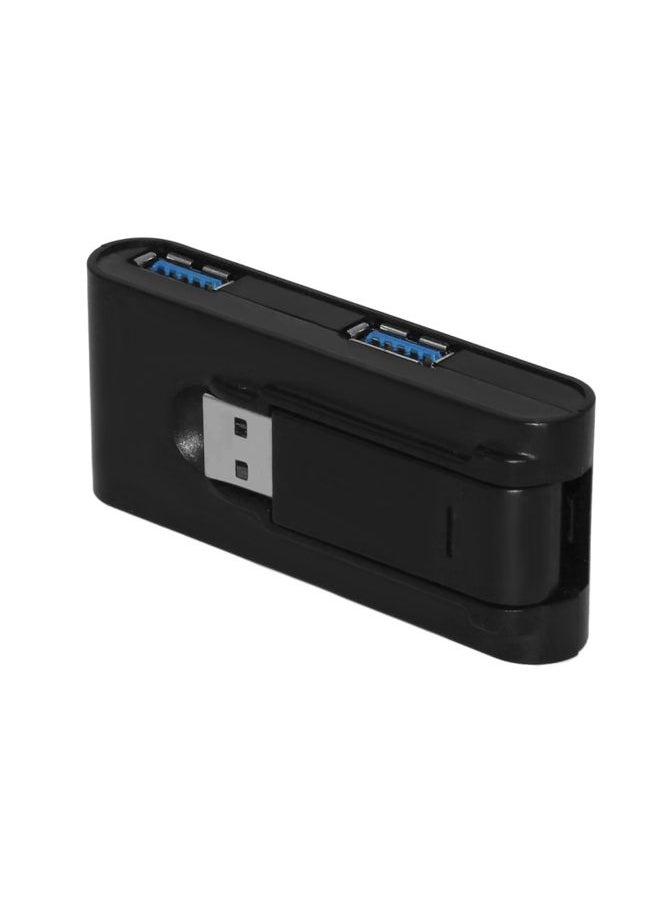 BURAQ 180 Degree Rotating USB 3.0 USB Hub Folding USB 4 Ports Splitter(Black)  - Image 3