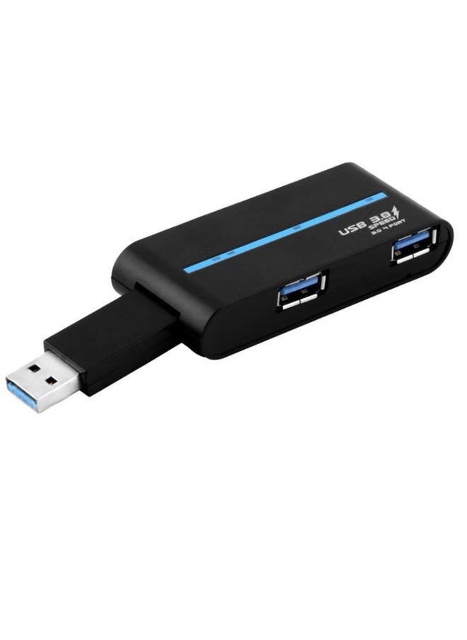 BURAQ 180 Degree Rotating USB 3.0 USB Hub Folding USB 4 Ports Splitter(Black)  - Image 2