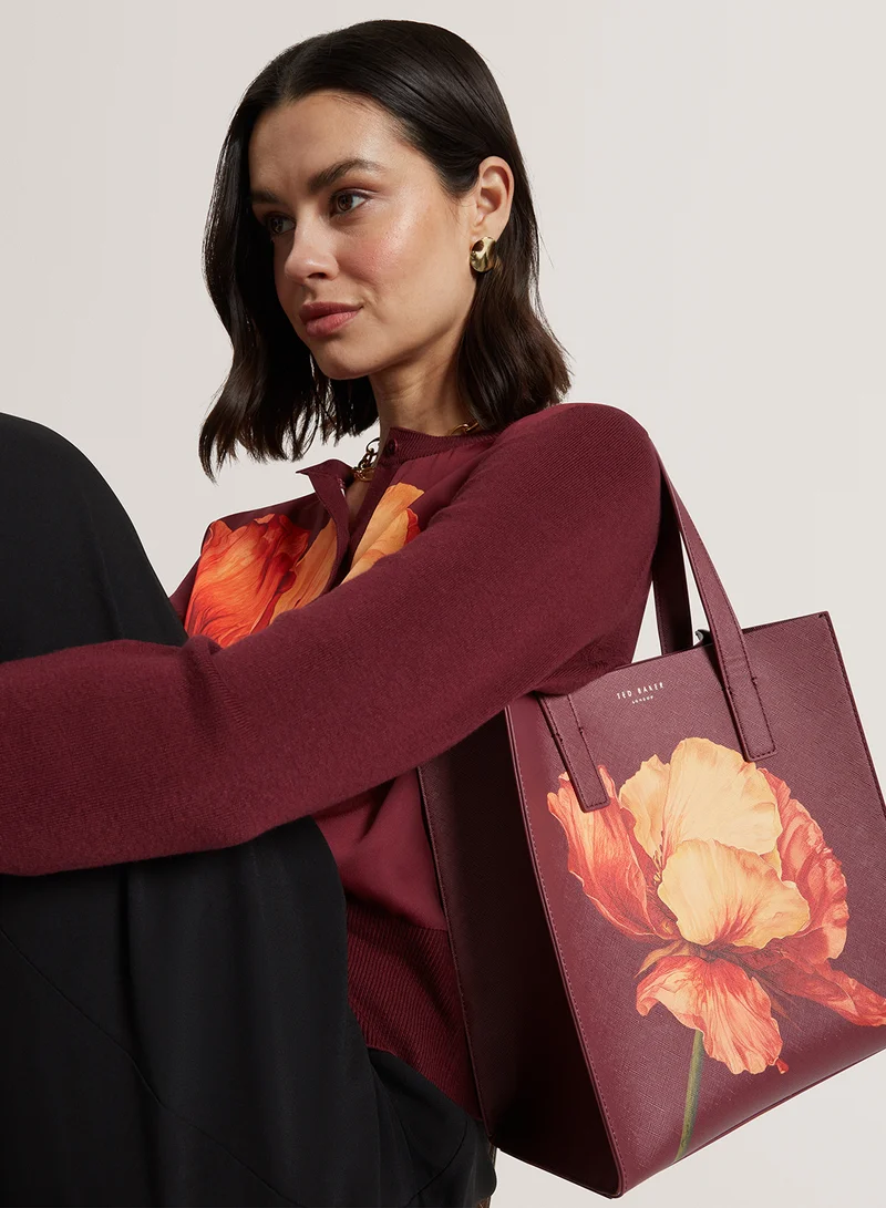 تيد بيكر Shimina Printed Flower Small Icon Tote