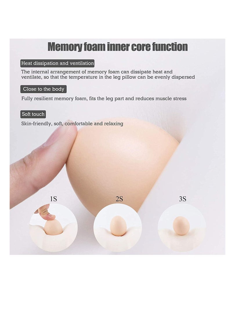 Excefore - Knee Pillow for Side Sleepers with Elastic Strap, Memory Foam Leg Pillow, Ideal for Spine Alignment, Hip, Back & Joint Pain Relief , for Better Sleeping with Breathable & Washable Cover - Image 1