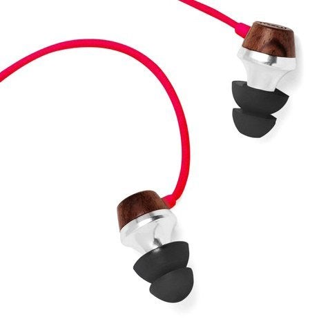 Symphonized ALN Premium Genuine Wood in-Ear Noise-isolating Headphones, Earbuds, Earphones with Mic (Red) - Image 1