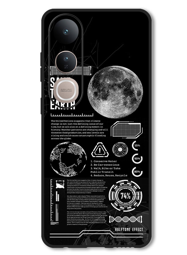 Theodor Case Compatible with Vivo V50 Lite Protection Shockproof Bumper Cover Save The Earth - Image 1