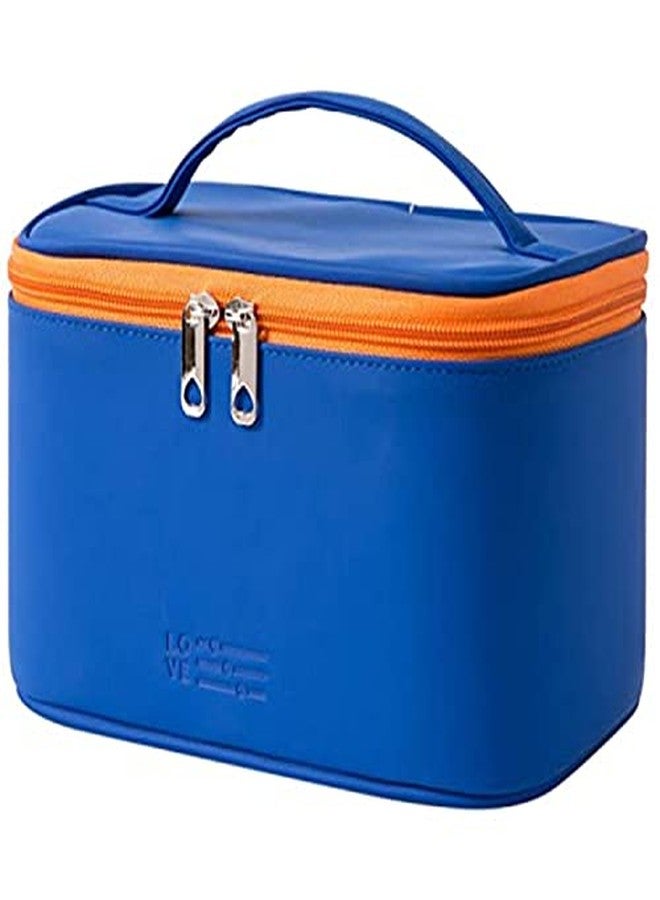 DR Mall Washable Waterproof Cosmetic Bag Makeup Bag for Purse Pouch Travel Beauty Zipper Organizer Bag Storage Pouch Gifts for Girl Women, (Blue) - Image 2