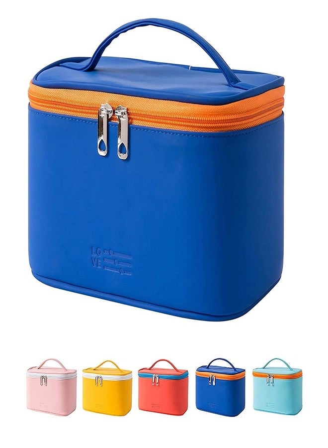 DR Mall Washable Waterproof Cosmetic Bag Makeup Bag for Purse Pouch Travel Beauty Zipper Organizer Bag Storage Pouch Gifts for Girl Women, (Blue) - Image 1
