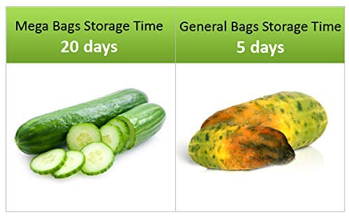 Mega Bags Plastic and Cotton Vegetable Protector Storage Fridge Reusable & Washable Bags (4 Pcs-1Kg) - Image 5