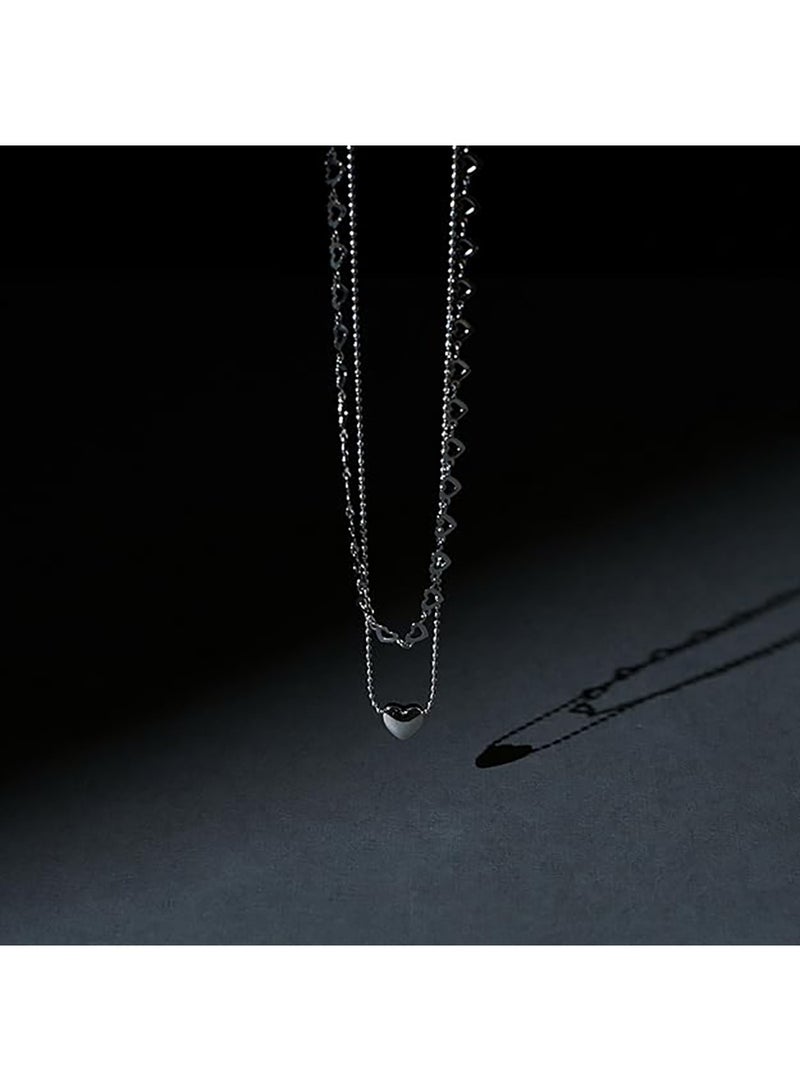 سالتي طقم أقراط ألماس على شكل فراشة من SALTY وقلادة "الوقوع في الحب" للنساء | طقم مجوهرات أنيق ومتين | ملابس عصرية يومية | هدية للزوجة والأخت والأم | مثالي لعيد الديوالي والكريسماس وأعياد الميلاد - Image 2