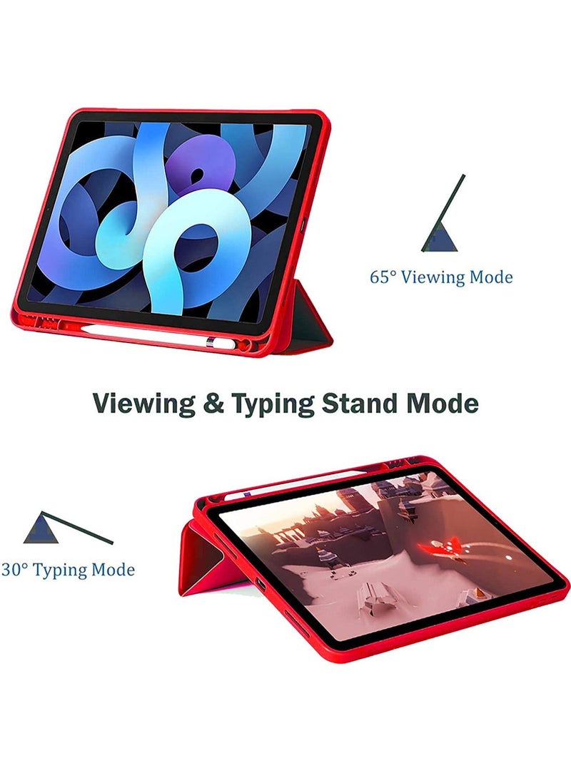 Raxoom Case for New iPad Air 5th Generation (2022)/iPad Air 4th Generation (2020) 10.9 Inch, with Screen Protector and Auto Wake/Sleep Cover, Scarlet - Image 2