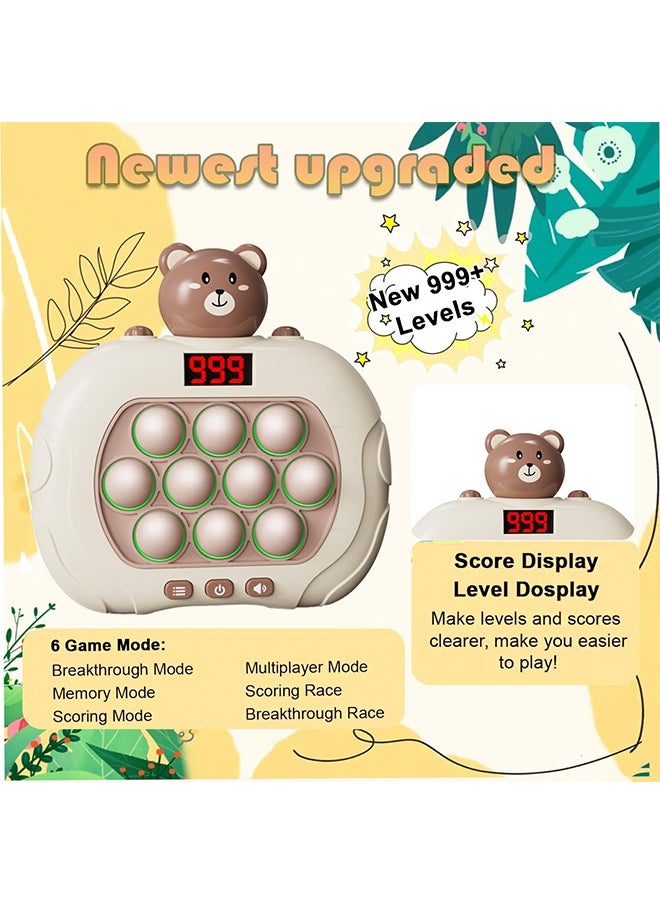 Kids fidget toys, quick push light up bubble game, quick push game toys, road trip essentials for kids, sensory travel toys, birthday gifts for boys girls teens adults,Bear  - Image 2