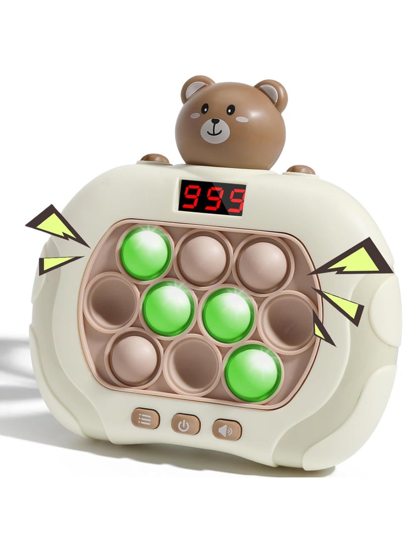 Kids fidget toys, quick push light up bubble game, quick push game toys, road trip essentials for kids, sensory travel toys, birthday gifts for boys girls teens adults,Bear  - Image 1