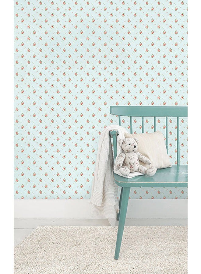 JAMEEL Velvet Finish Sweet Polka Dot Wallpaper - Pale Pink Dots on Cream Background - Playful Wall Decor for Kids' Rooms And Play Areas  - Image 2