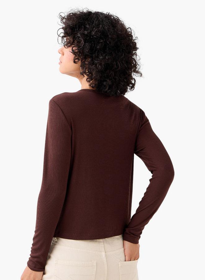 لي كوبر تي شيرت لي كوبر بنقشة مضلعة وياقة دائرية - Image 4