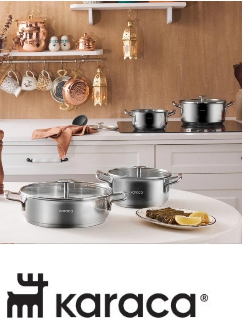 KARACA ALAZ 8 PCR STEEL CASSEROLE SET - pzsku/ZCB07F051C4086D6B7173Z/45/_/1723871412/7d300b87-7f3b-4a7f-88f3-0dadbd8efaed