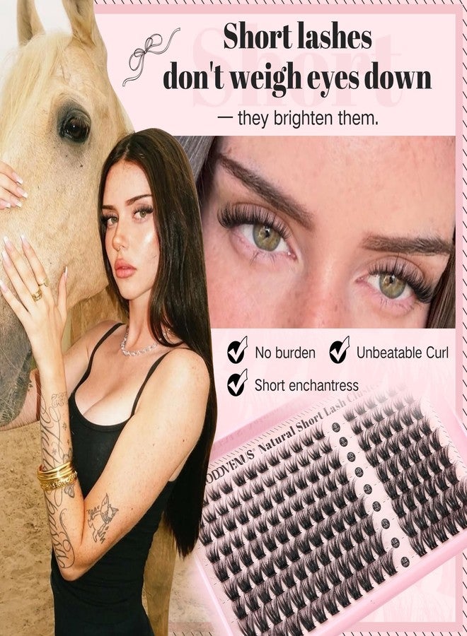 Goddvenus Short Lash Clusters 8-14mm Eyelashes Clusters Wispy Natural Cluster Eyelash Extensions Fluffy Individual Lashes, DIY false eyelashes for Short & Volume Lash Lovers - Image 5