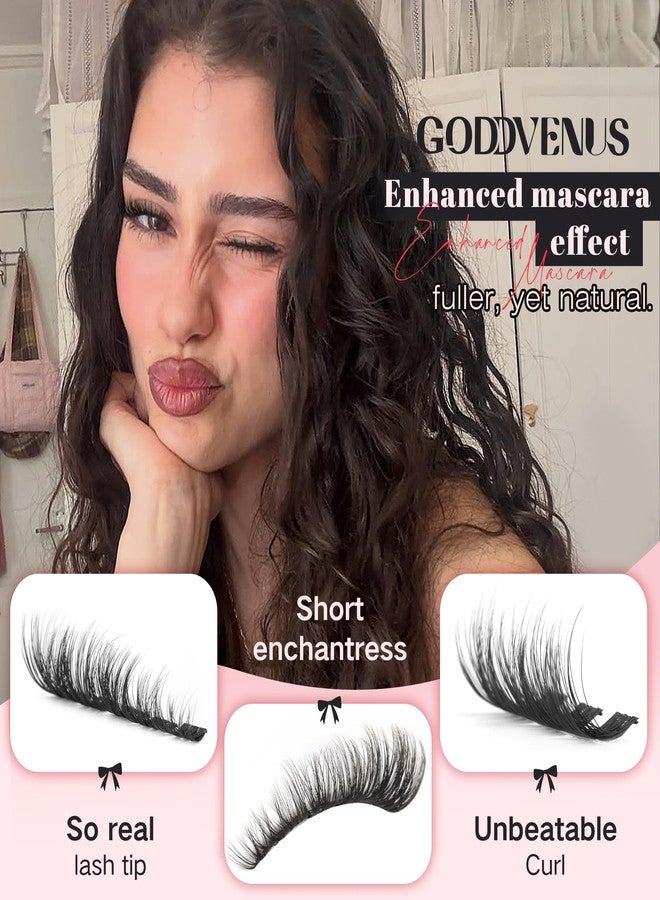 Goddvenus Short Lash Clusters 8-14mm Eyelashes Clusters Wispy Natural Cluster Eyelash Extensions Fluffy Individual Lashes, DIY false eyelashes for Short & Volume Lash Lovers - Image 2