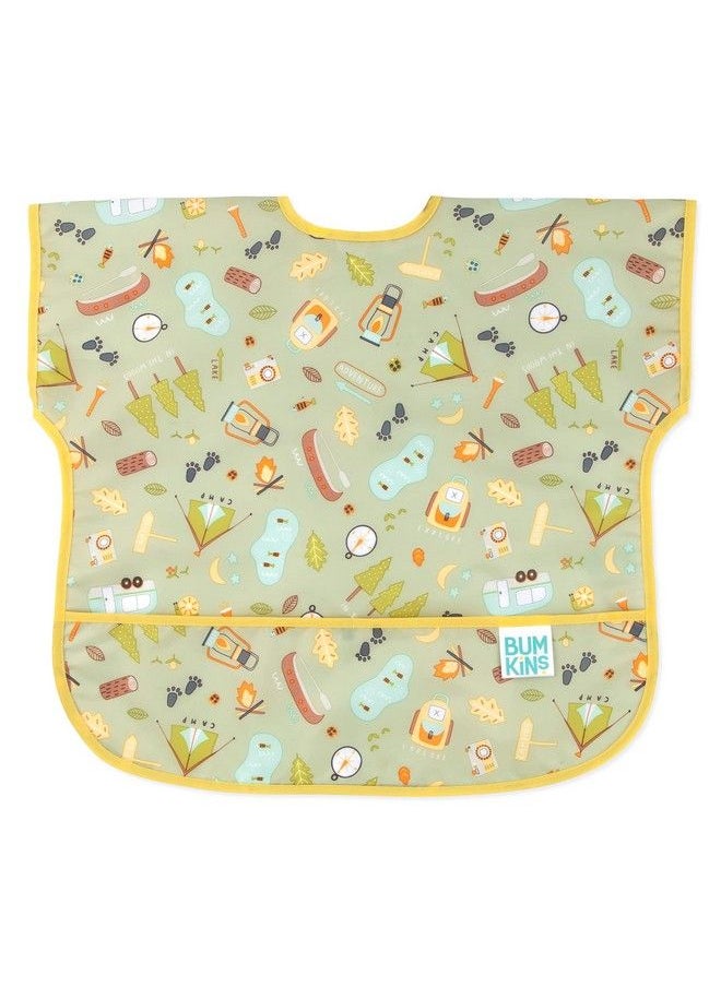 BUMKiNs Bibs Baby And Toddler Bibs Bibs For Girls And Boys Large For 1 3 Years Short Sleeve Bib For Kids Mess Proof Lightweight Waterproof Fabric Bib  - Image 1