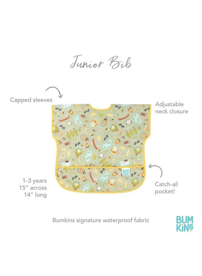 BUMKiNs Bibs Baby And Toddler Bibs Bibs For Girls And Boys Large For 1 3 Years Short Sleeve Bib For Kids Mess Proof Lightweight Waterproof Fabric Bib  - Image 5